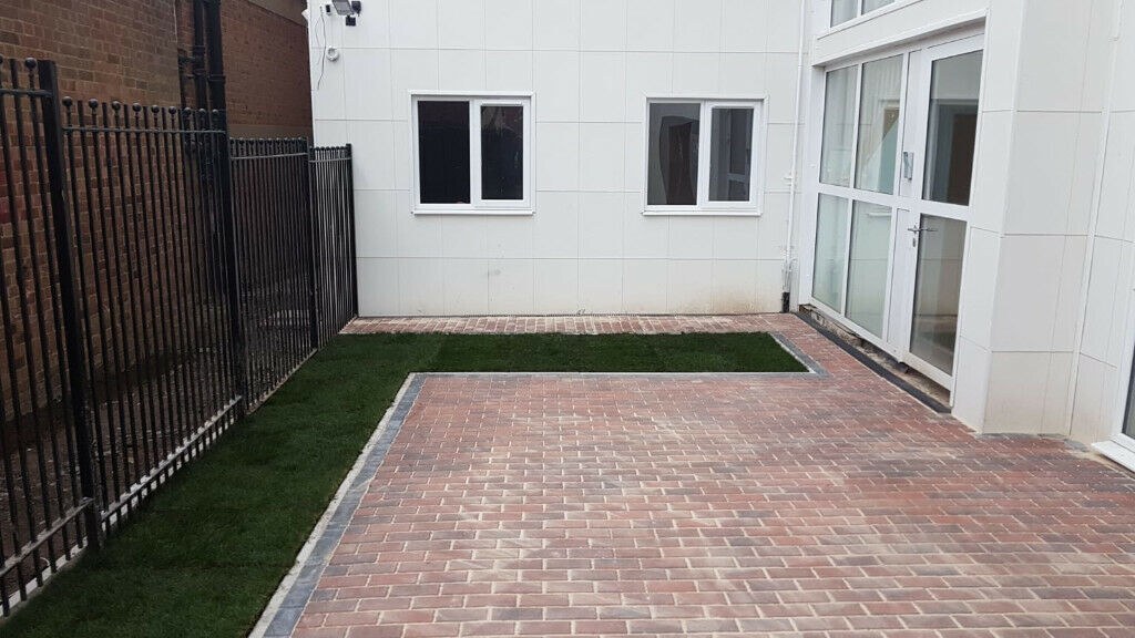 Completed external courtyard at Imperial Place